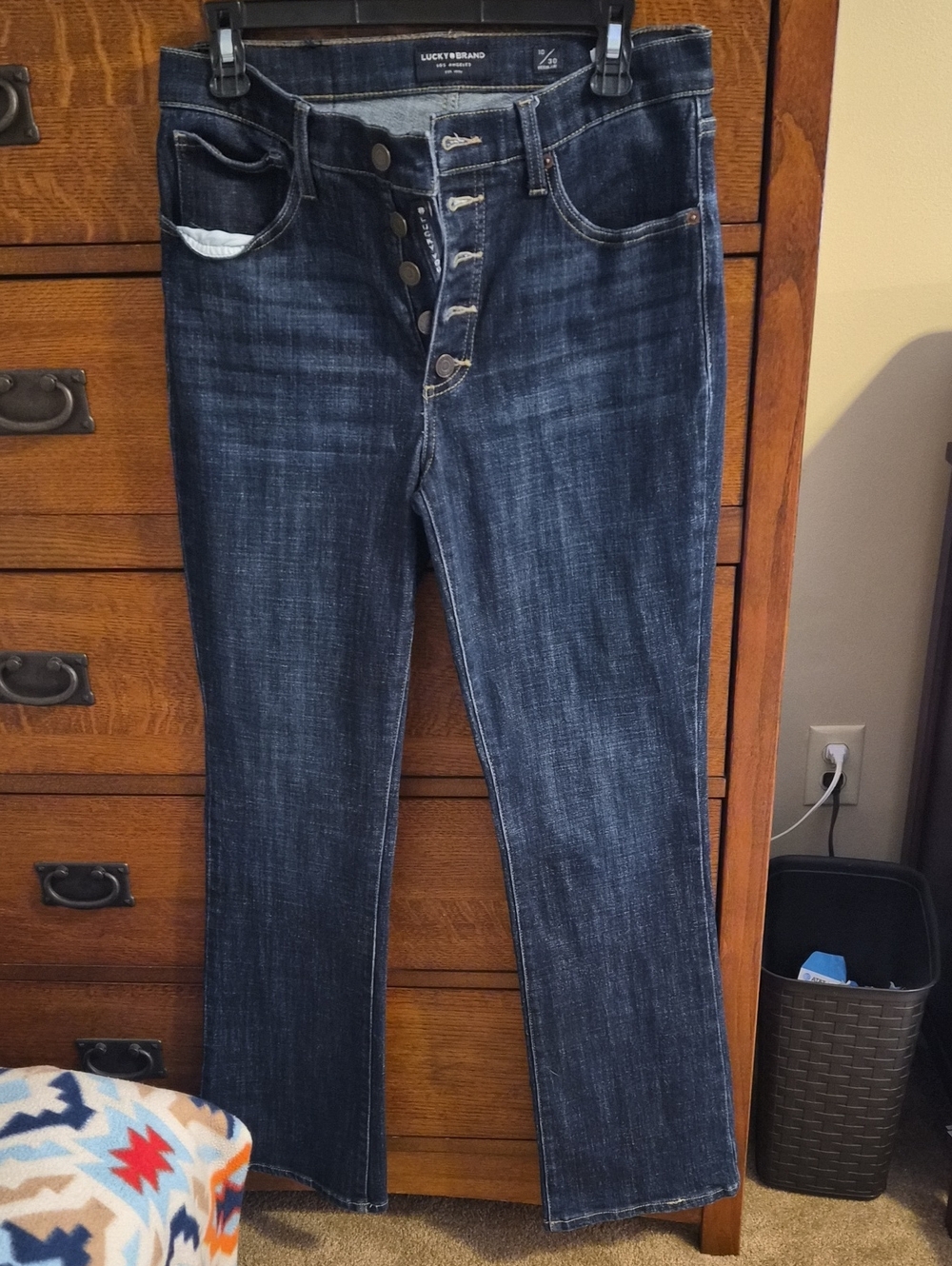 Lucky Brand Women's Dark Indigo Straight Leg Jeans